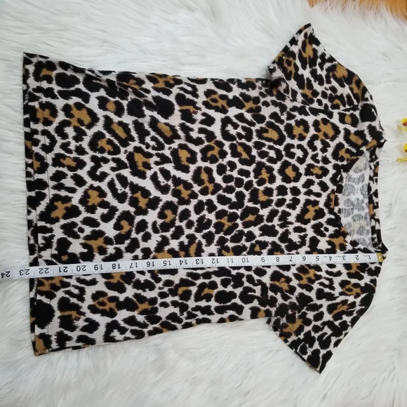 J.CREW Bundle 2 T-Shirt Short Sleeves, one Animal Print And Yellow SIZE XS. - Picture 8 of 16
